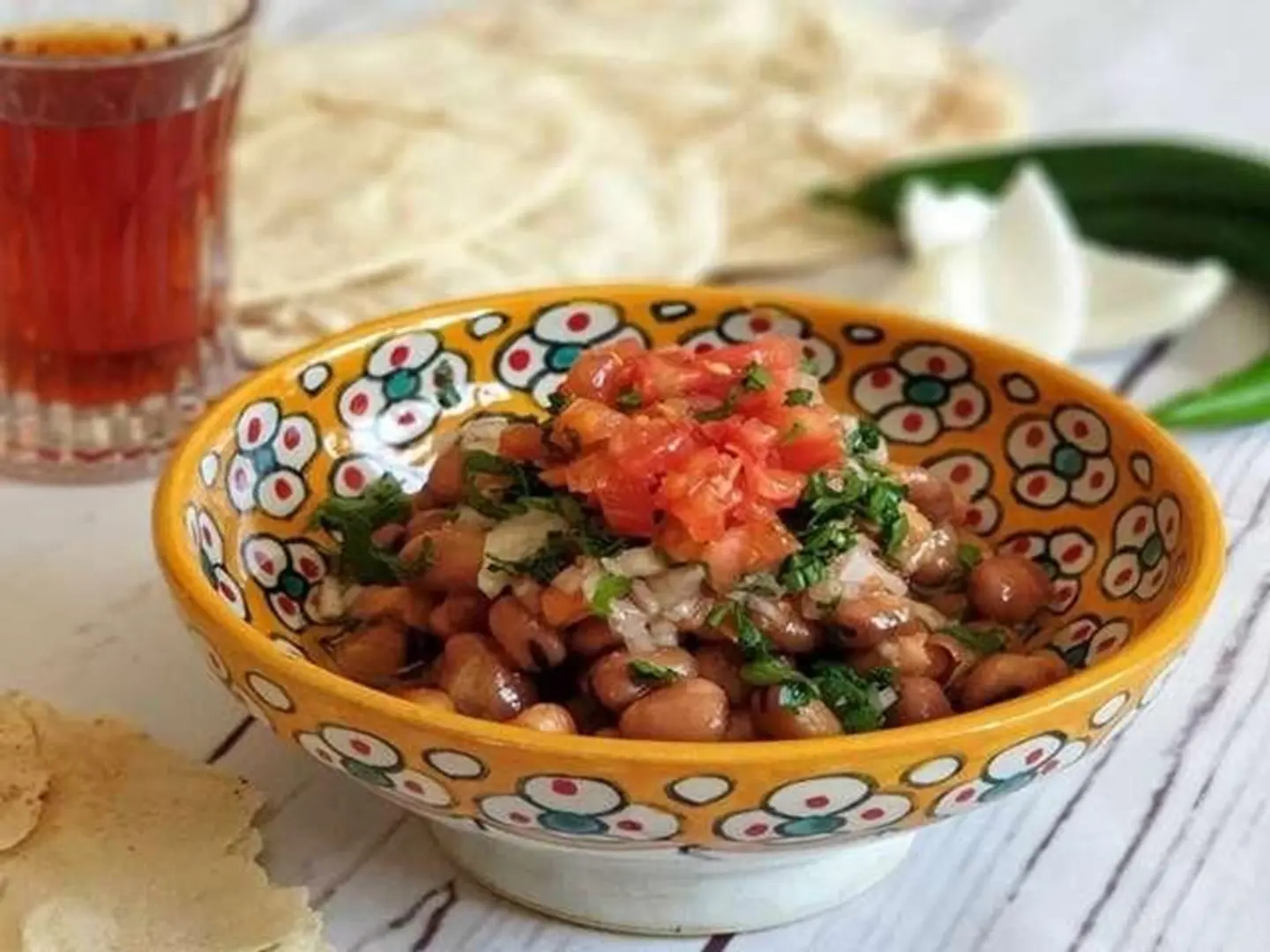 Syrian Style Fava Beans Served With Olive Oil And Spices