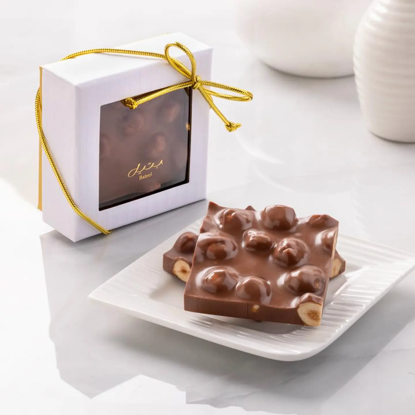 Caramelized Hazelnut Milk Chocolate Bark