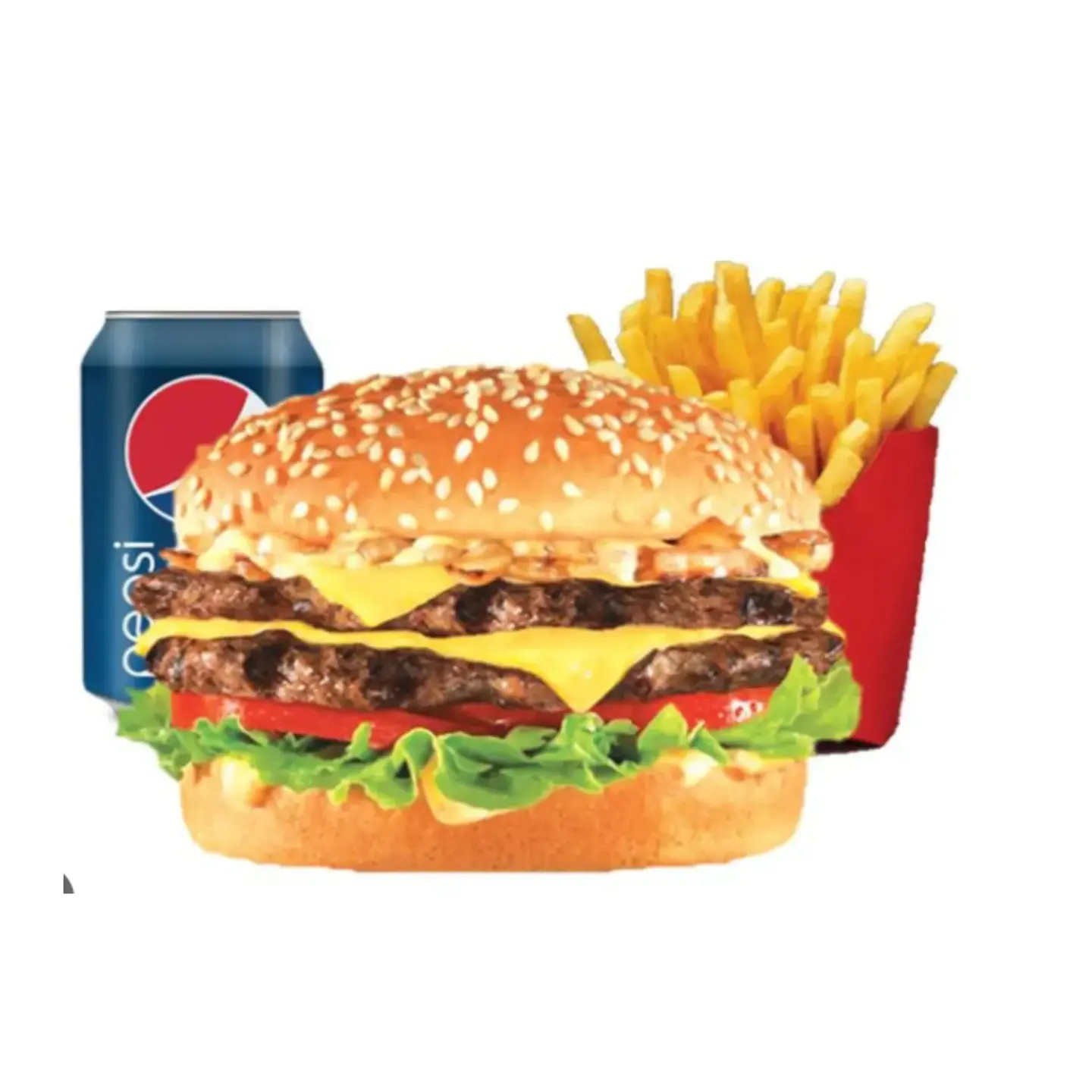 وجبة برجردبل لحم مشوي