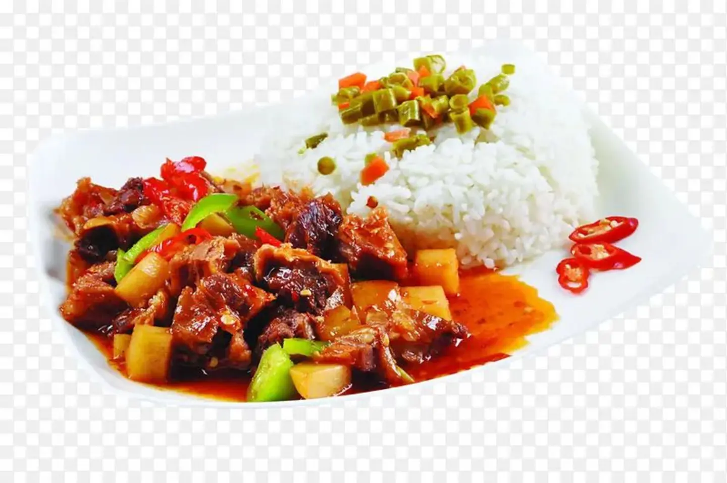 Braised Beef And Potato With Rice