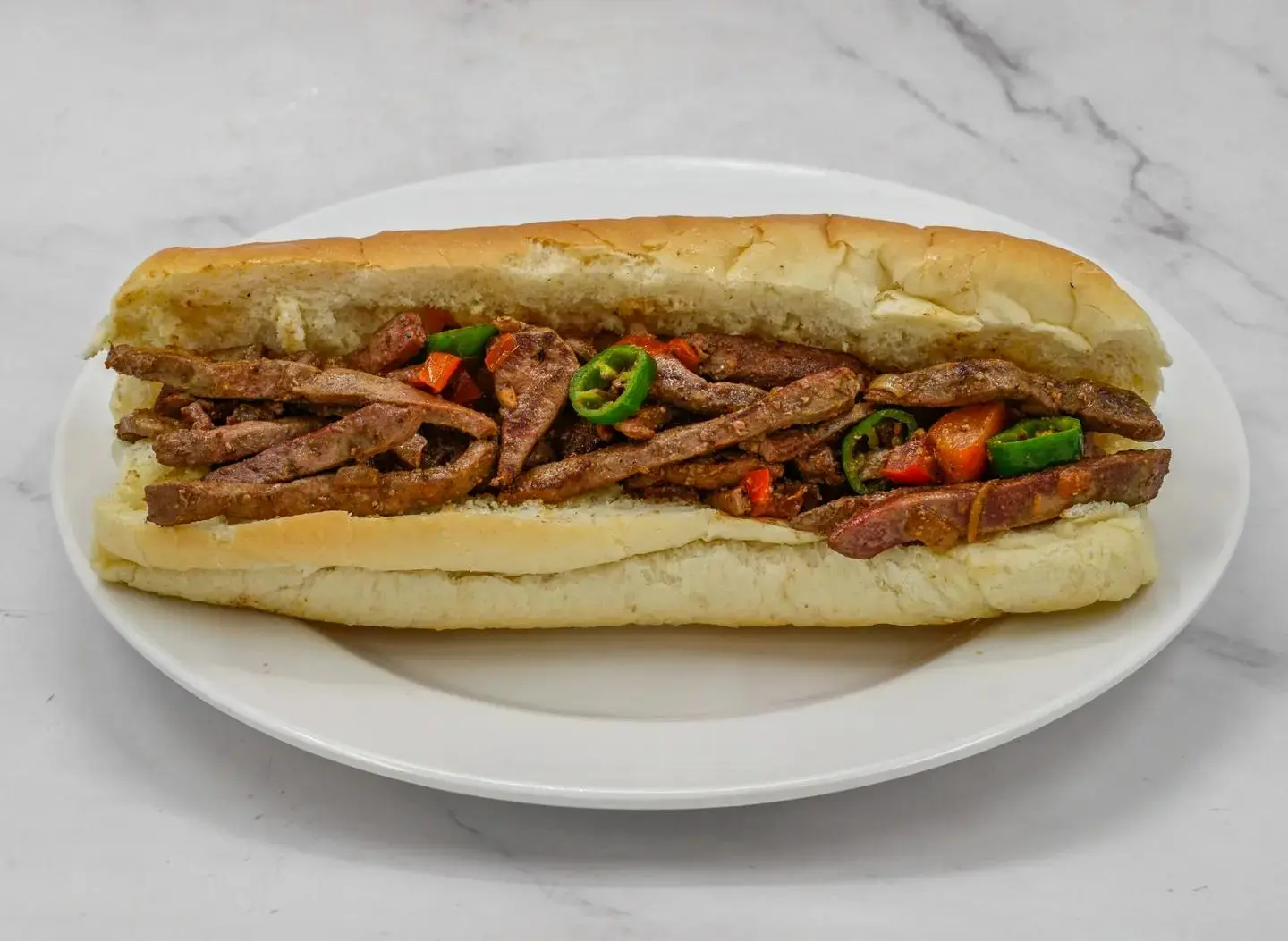 Plain Liver With Hummus Sandwich