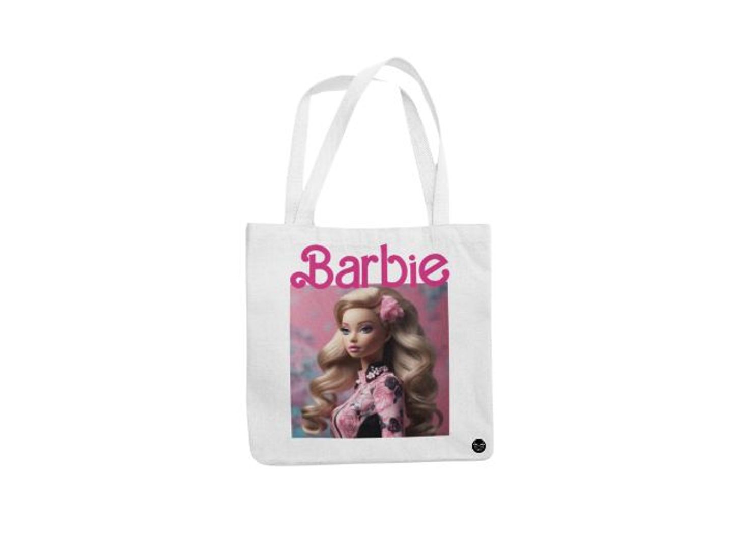 Barbie Picture White Tote Bag