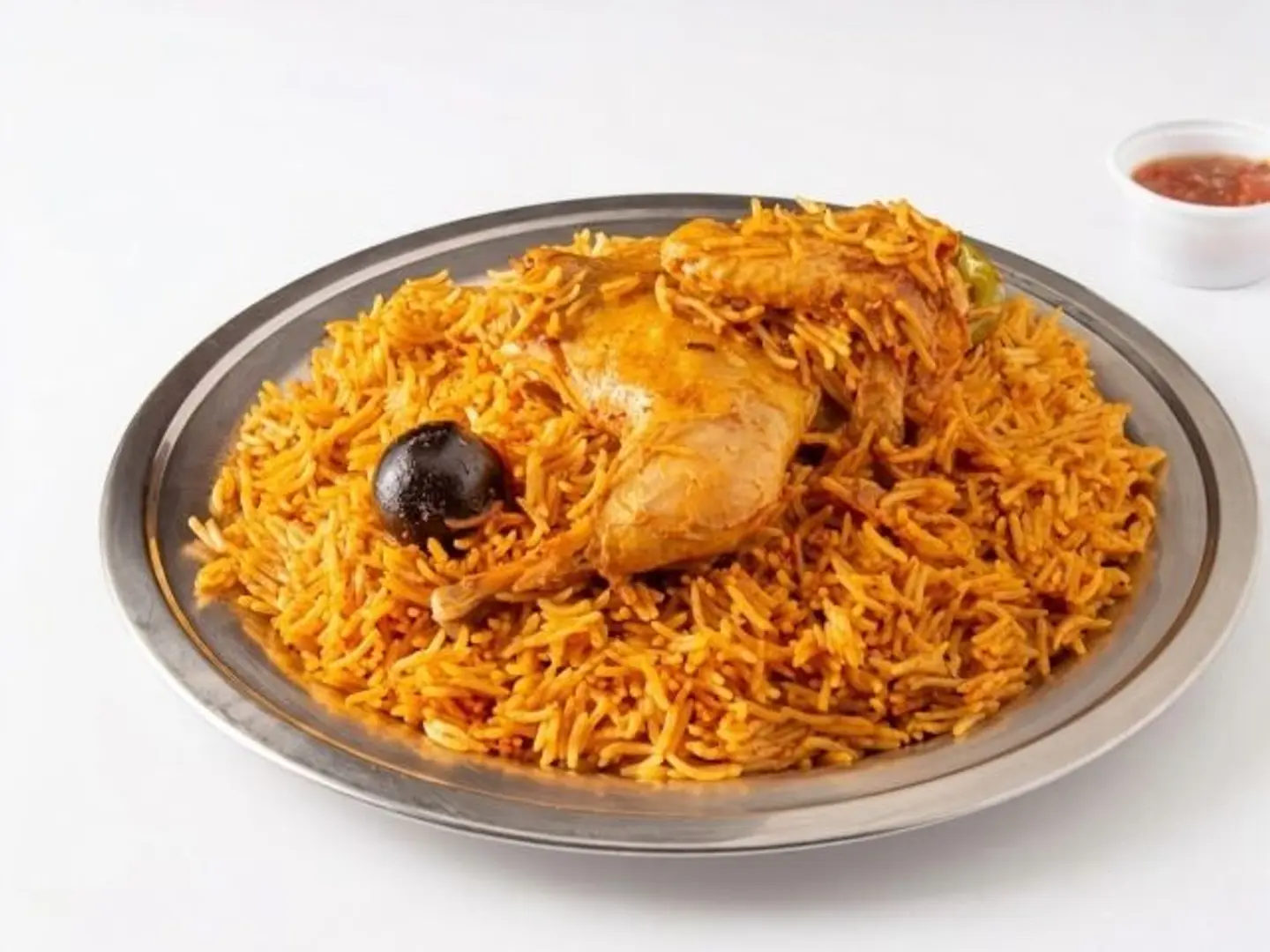 مضغوط دجاج نص حبة مع الأرز