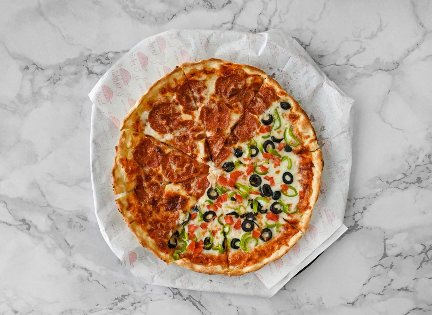Pepperoni Pizza With Vegetables