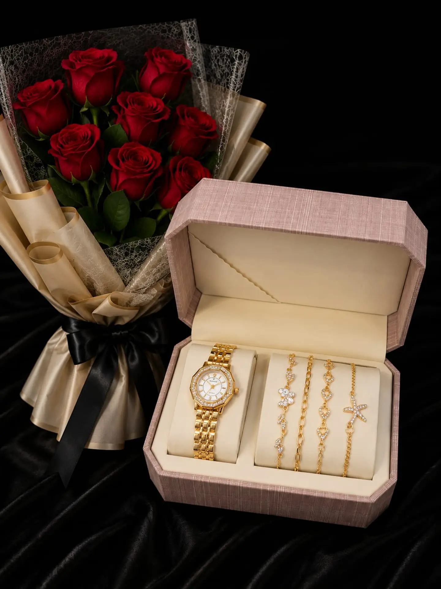 Women's Watch With A Bouquet Of Roses 8
