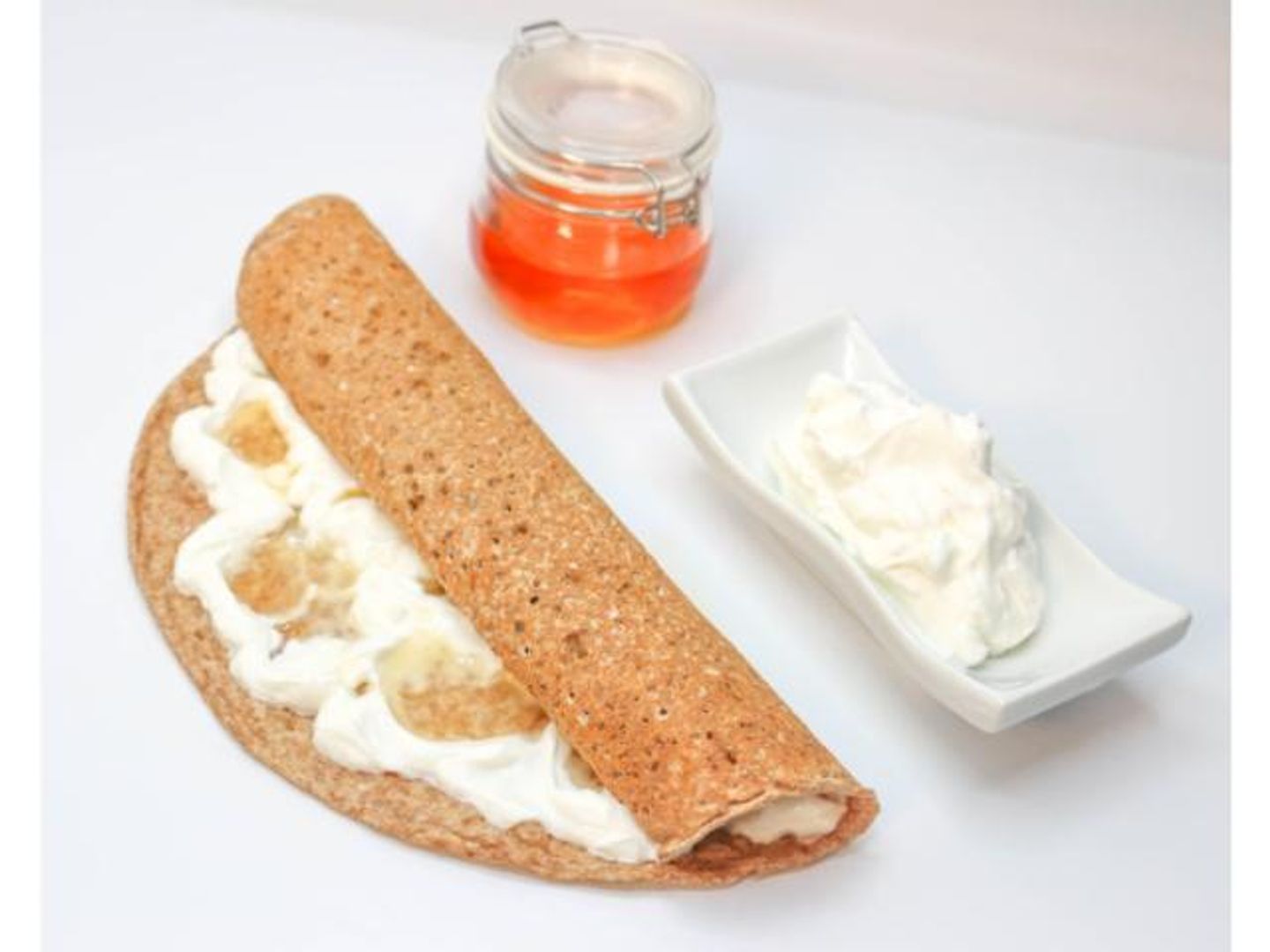 Saj Bread With Labneh And Honey