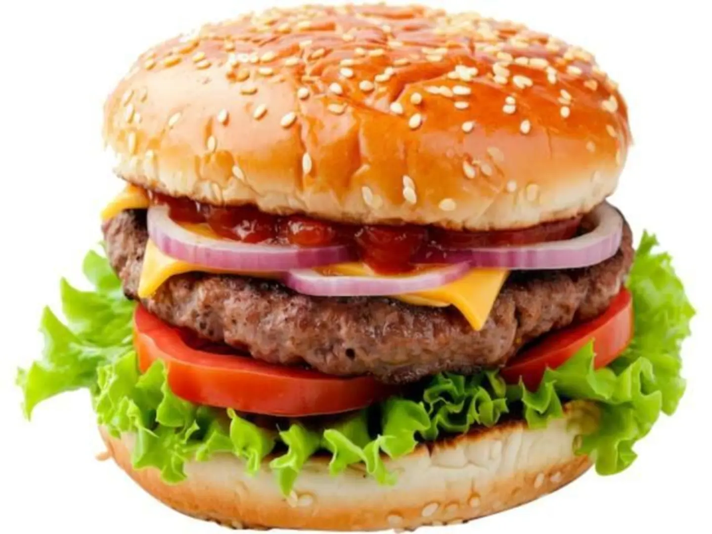 ساندوتش برجر لحم عادي