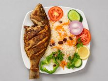 سمك شعور مع أرز