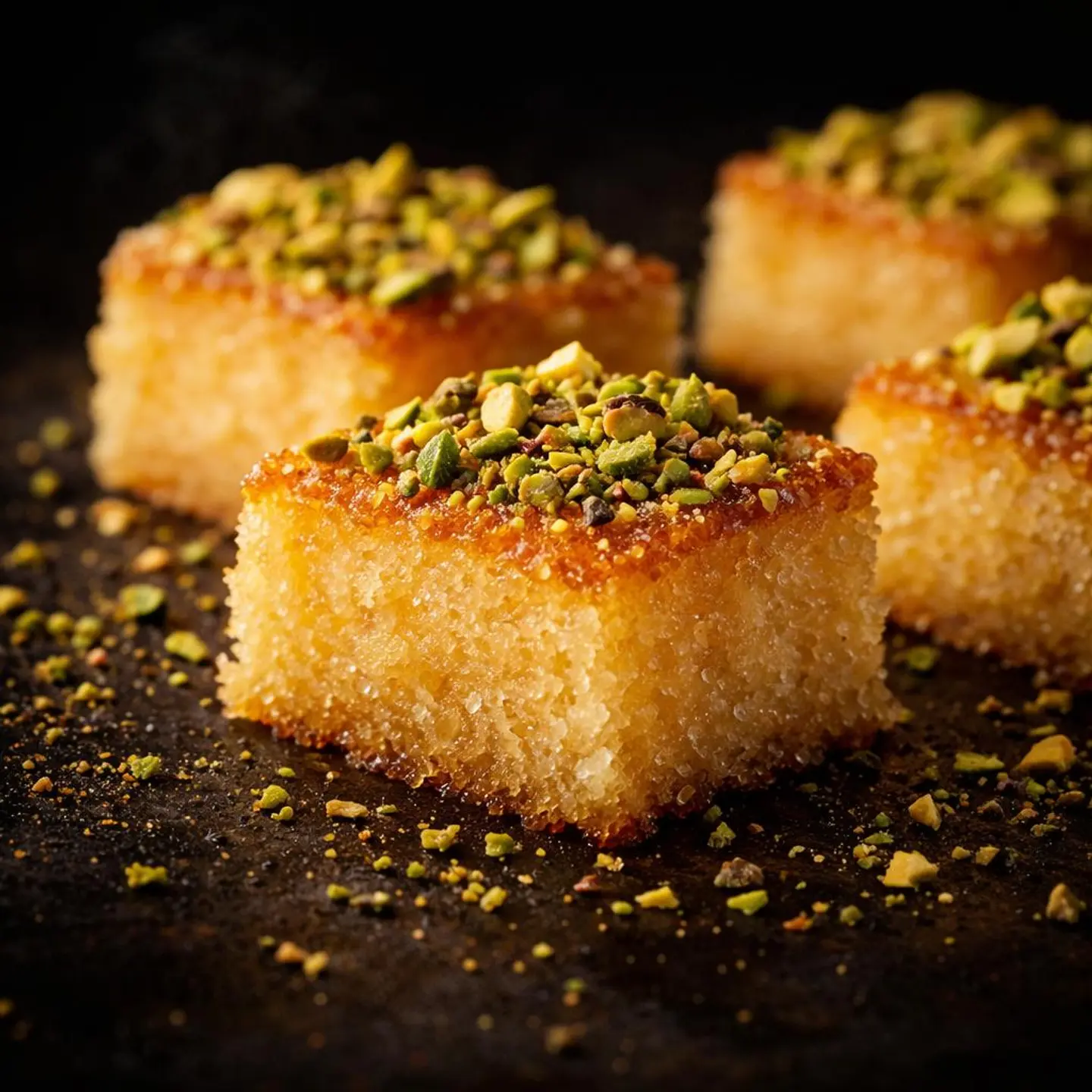 بسبوسة بالفستق الحلبي