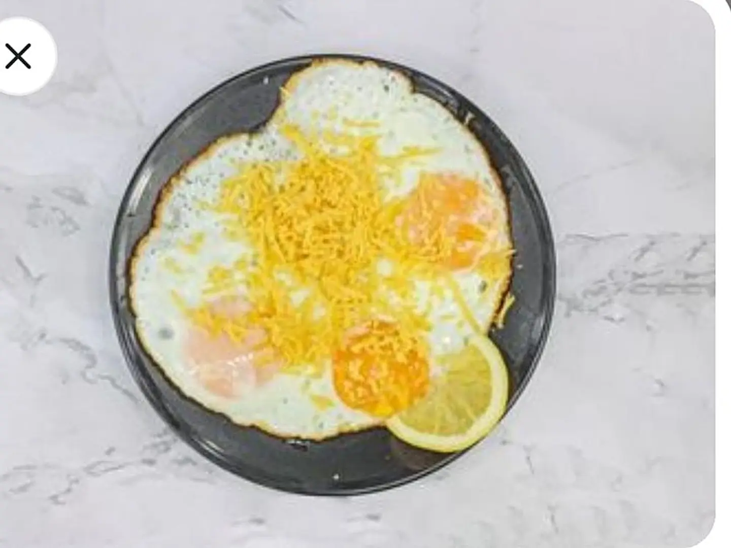 Sunny Side Up Egg With Cheddar Cheese