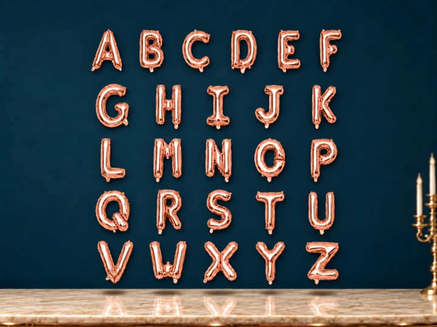 Rose Gold Letter Balloons