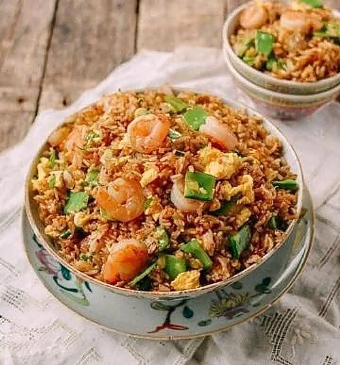 أرز روبيان على طريقة هونج كونج