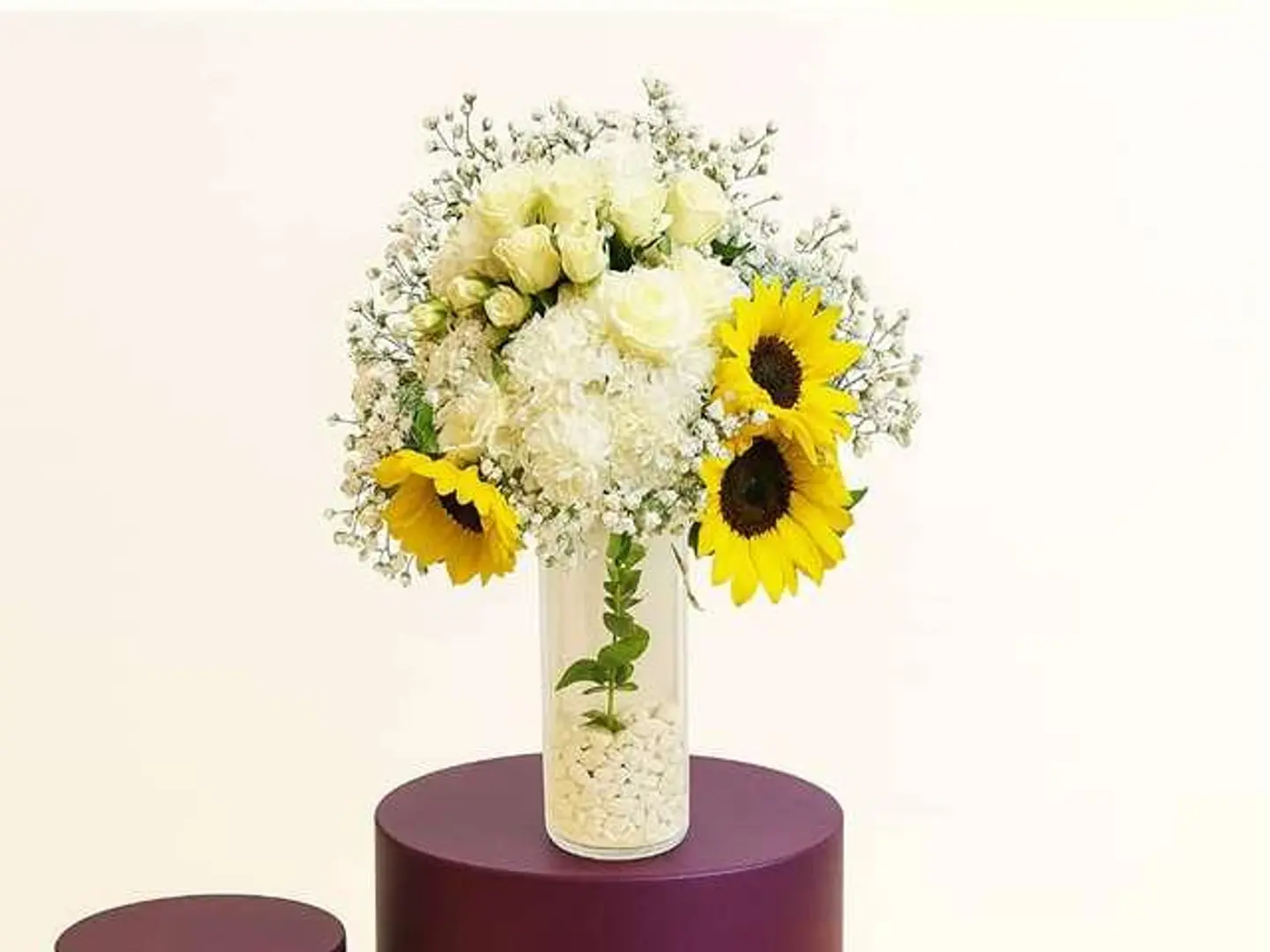 Arranged Vase With Natural Flowers