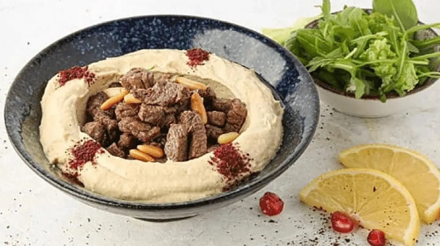 Meat With Hummus