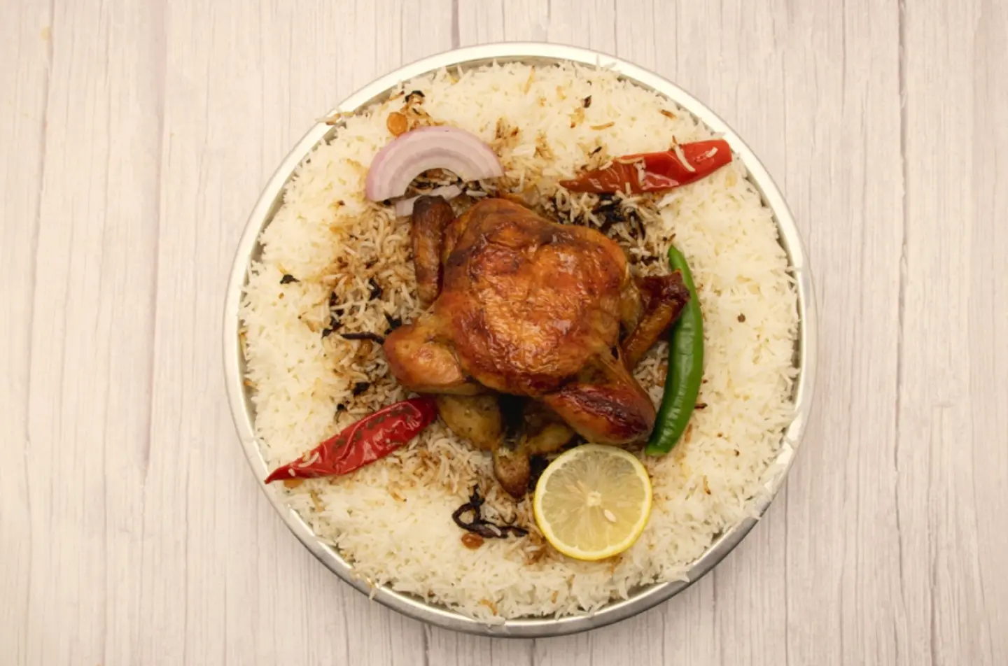 Whole Grilled Chicken With Rice