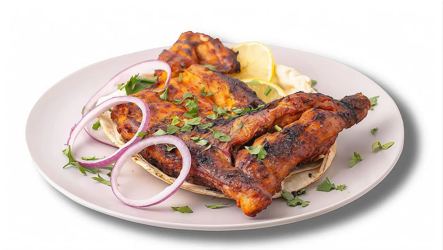 حبة دجاج على الفحم سادة