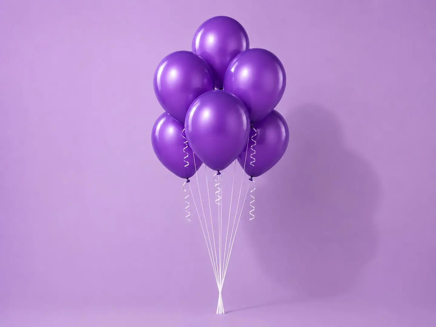Purple Helium Balloon Bouquet