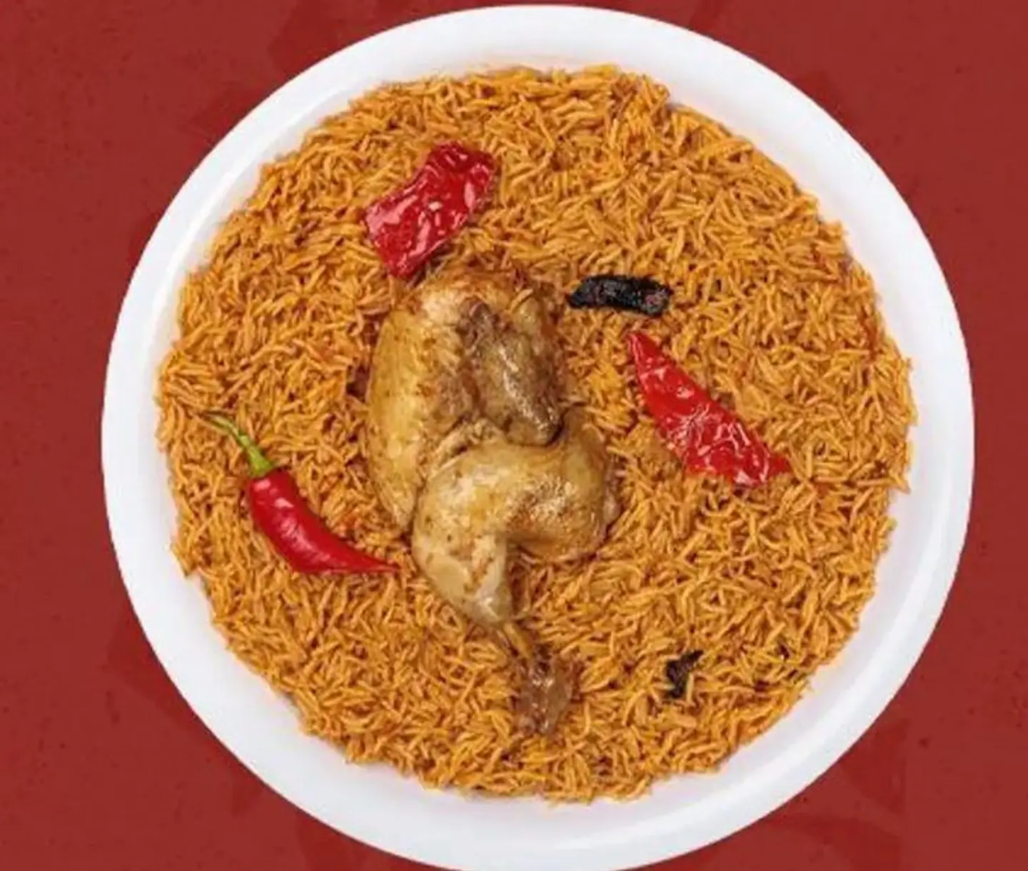 Half Chicken Madghot With Red Rice