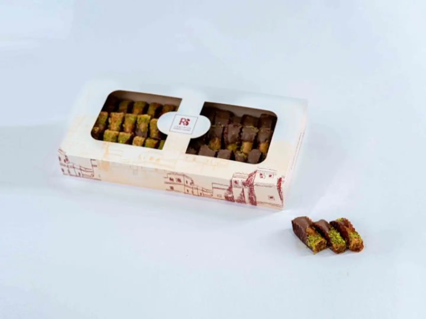 بقلاوة اصابع شوكولاتة - كيلو بقلاوة اصابع شوكولاتة