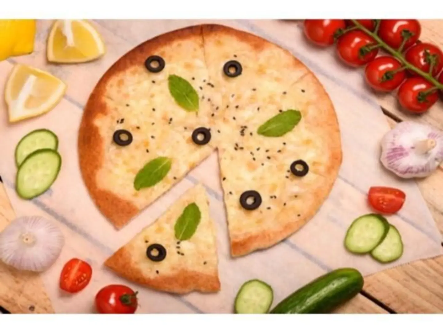 Mozzarella Cheese With Olives Manqusha