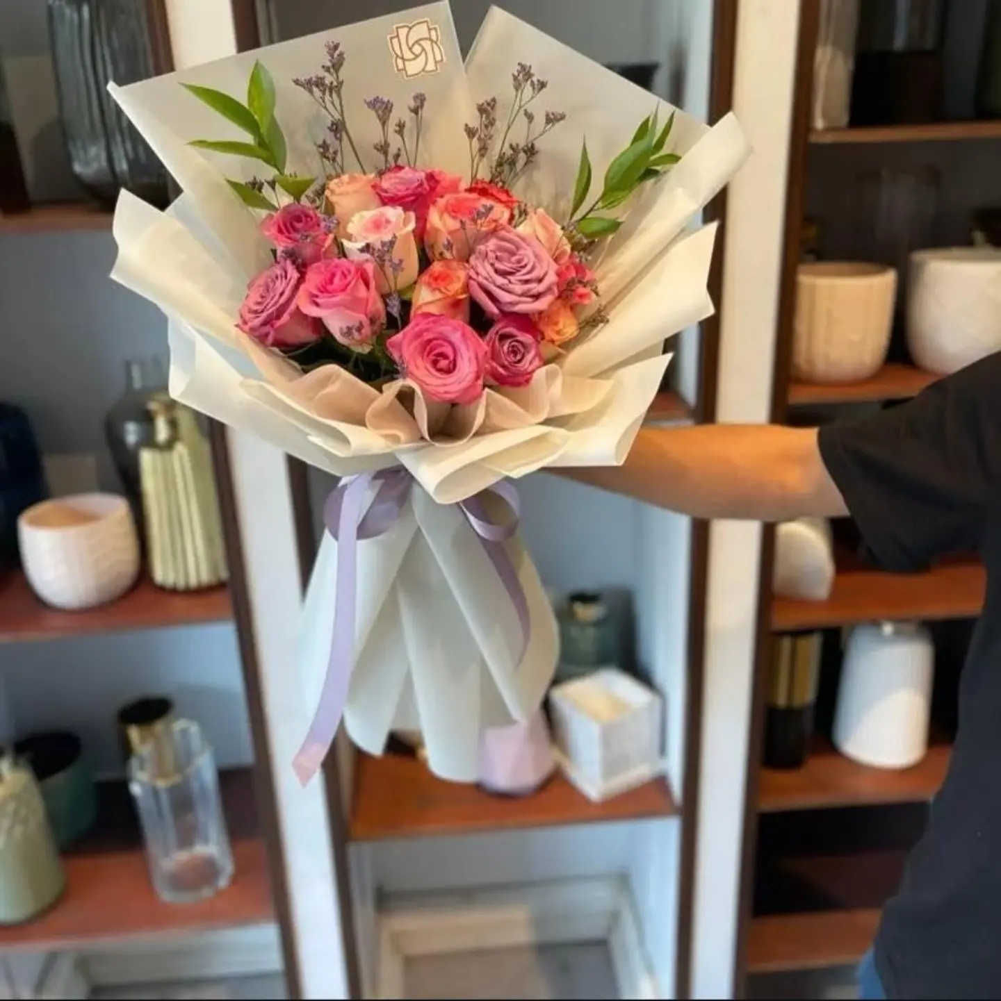 Mix Of Pink And Purple Roses
