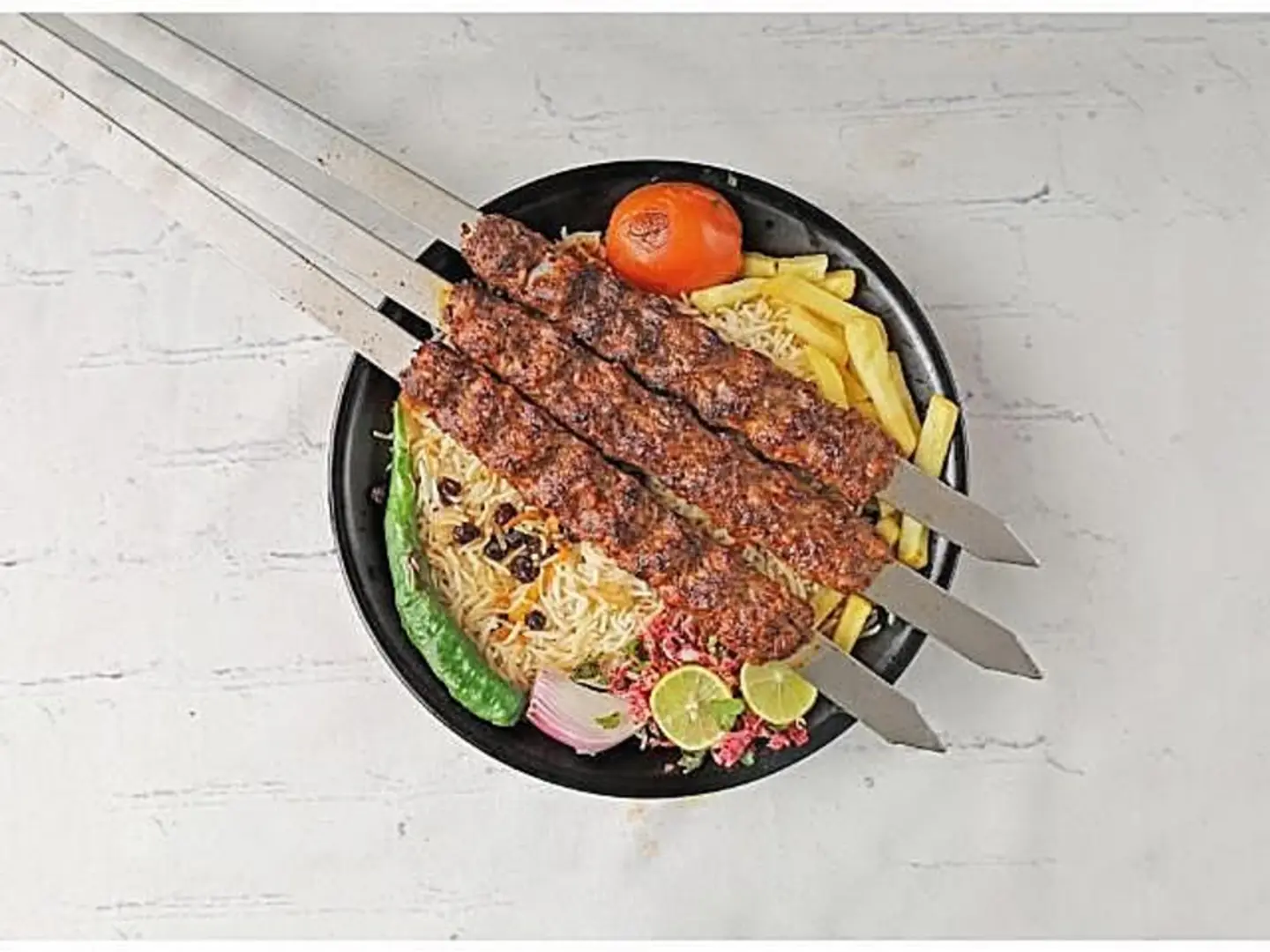 Lamb Kebab With Rice