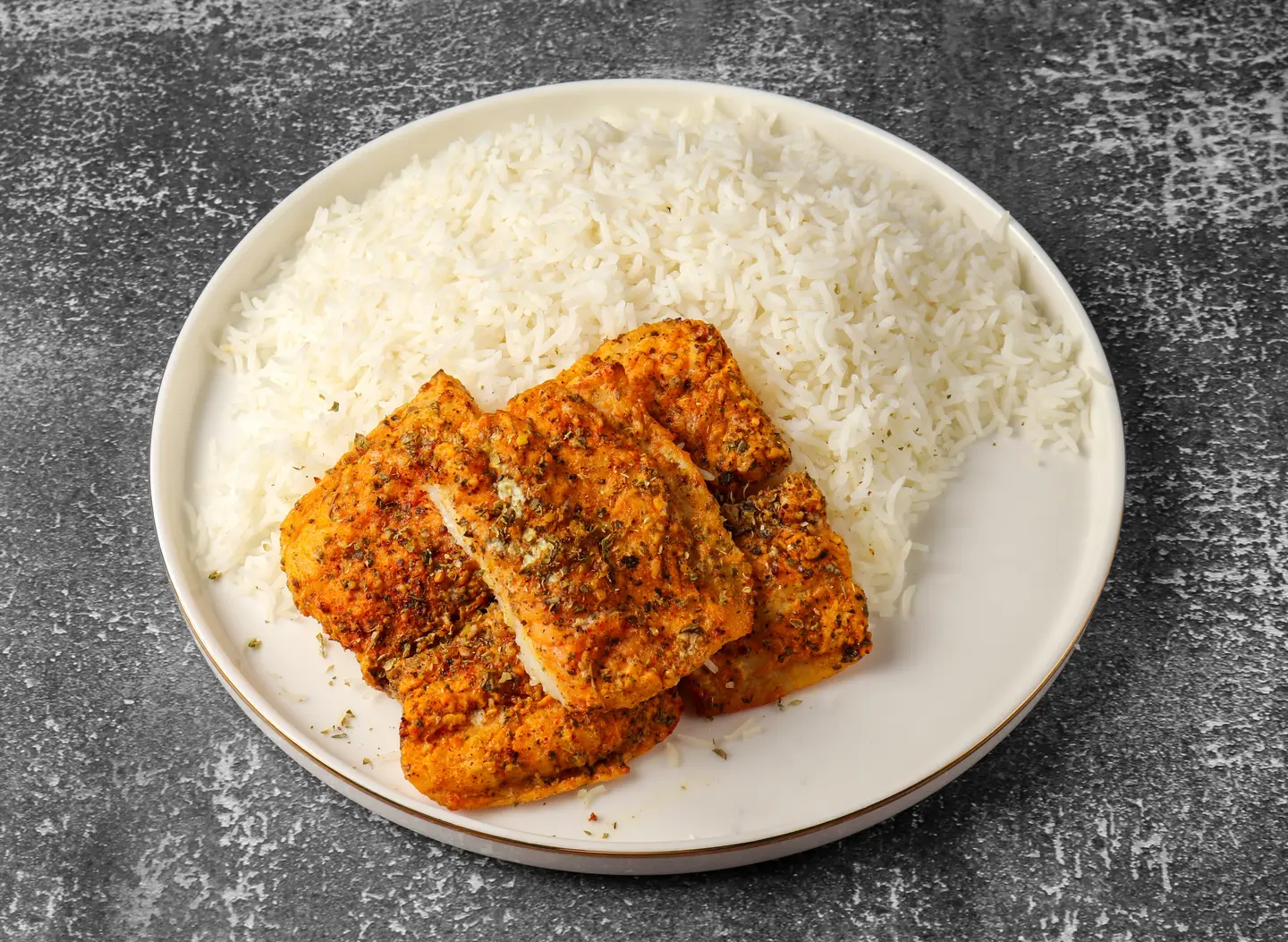 سمك فليه مشوي مع رز