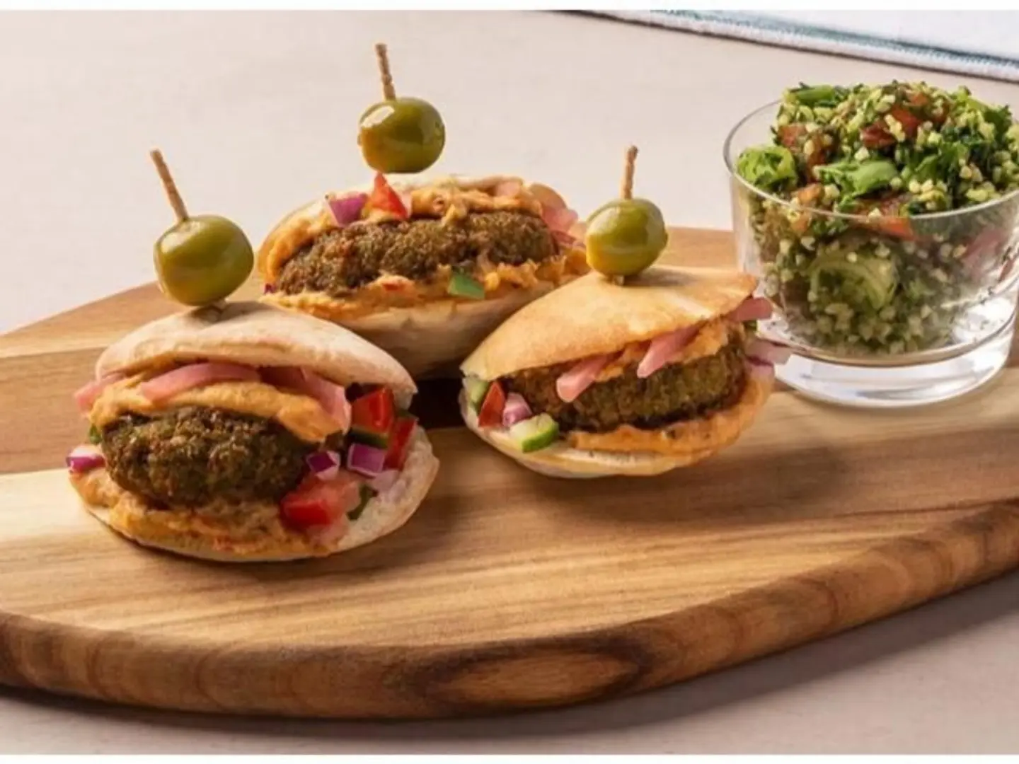 Arabic Falafel With Cheese And Hummus