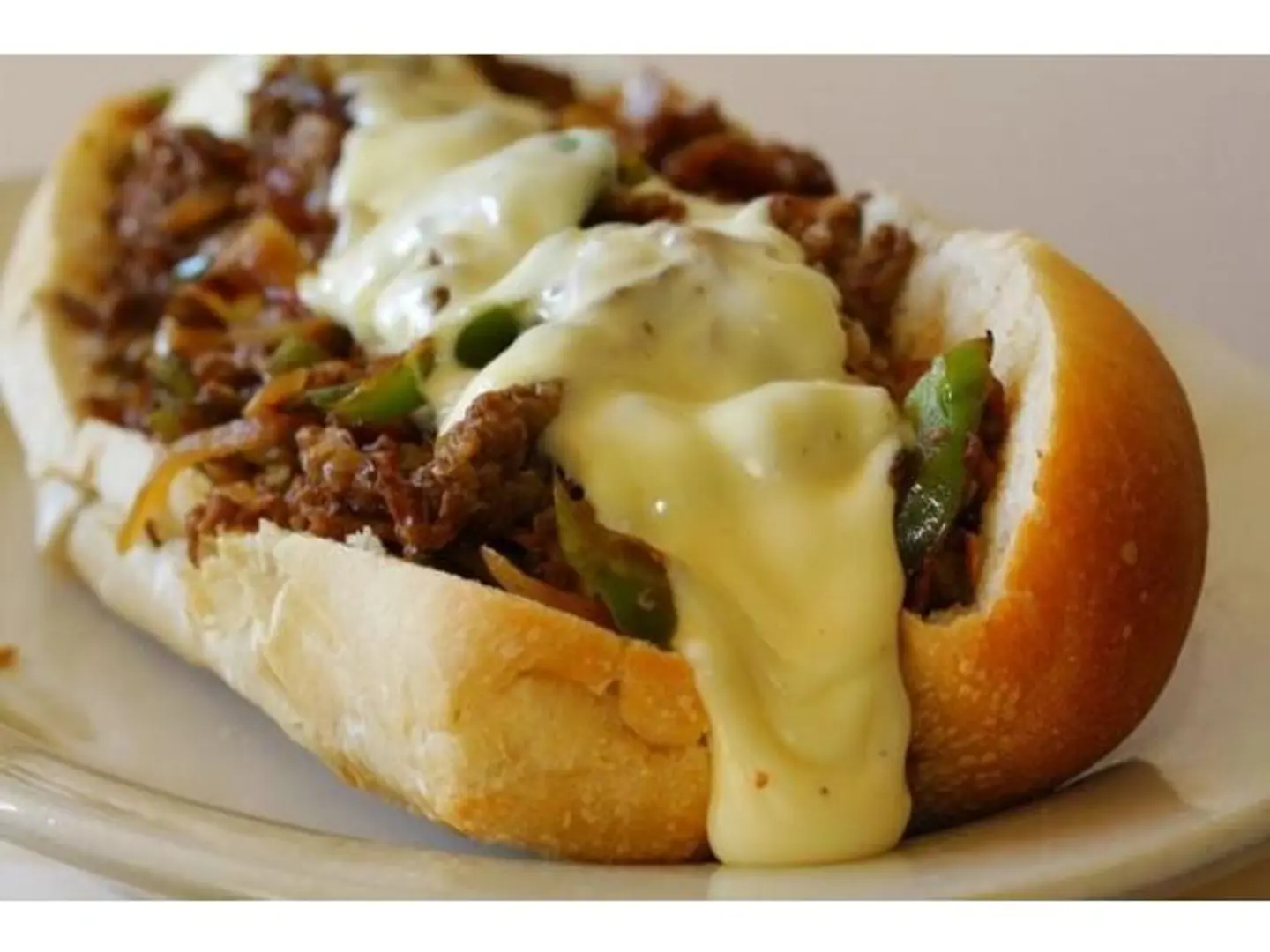 Minced Meat And Cheese Sandwich