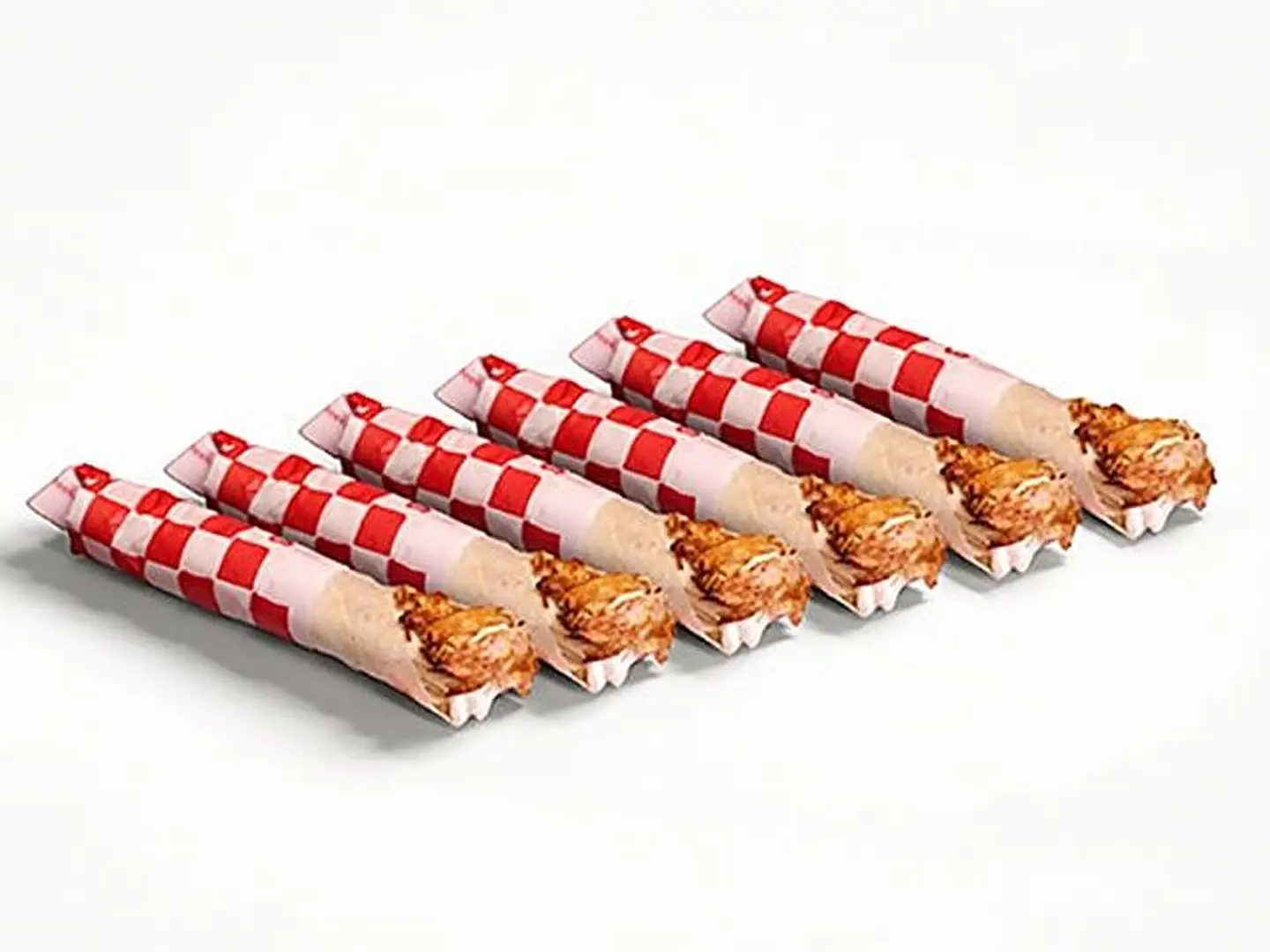 Six Large Shawarma Sandwiches