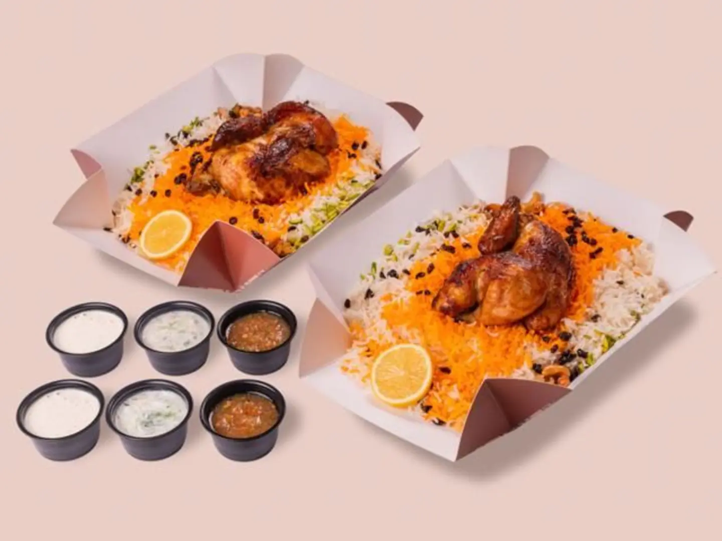 كومبو أرز إيراني مع الدجاج الشواية