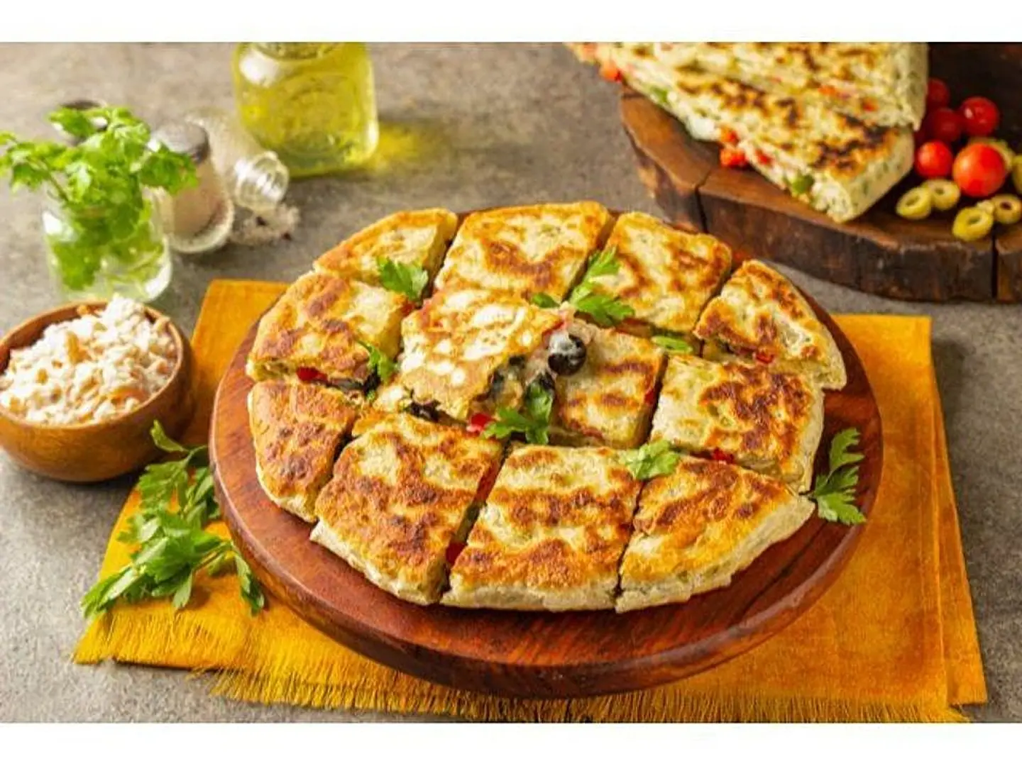 فطيرة جمبري مع الجبن