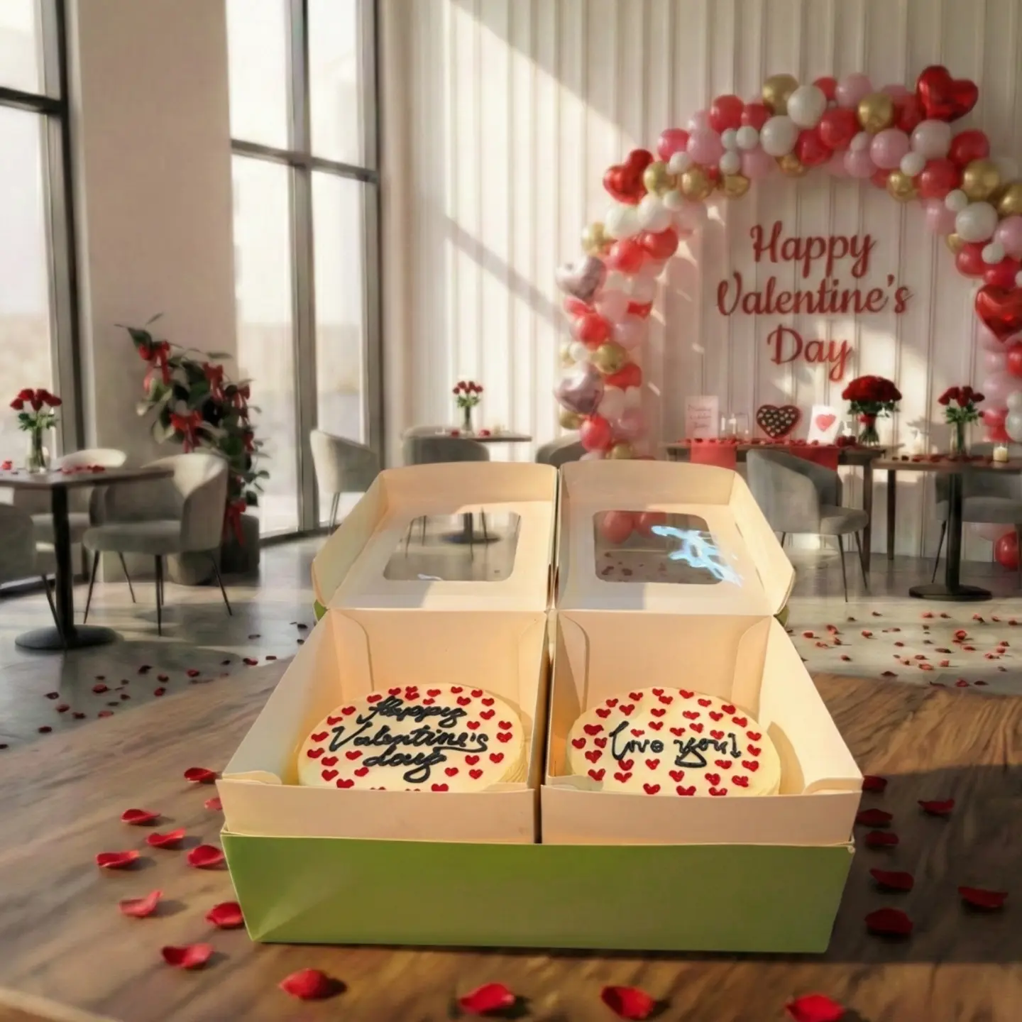 بوكس الفالنتاين (2 كيك بينتو) وسط