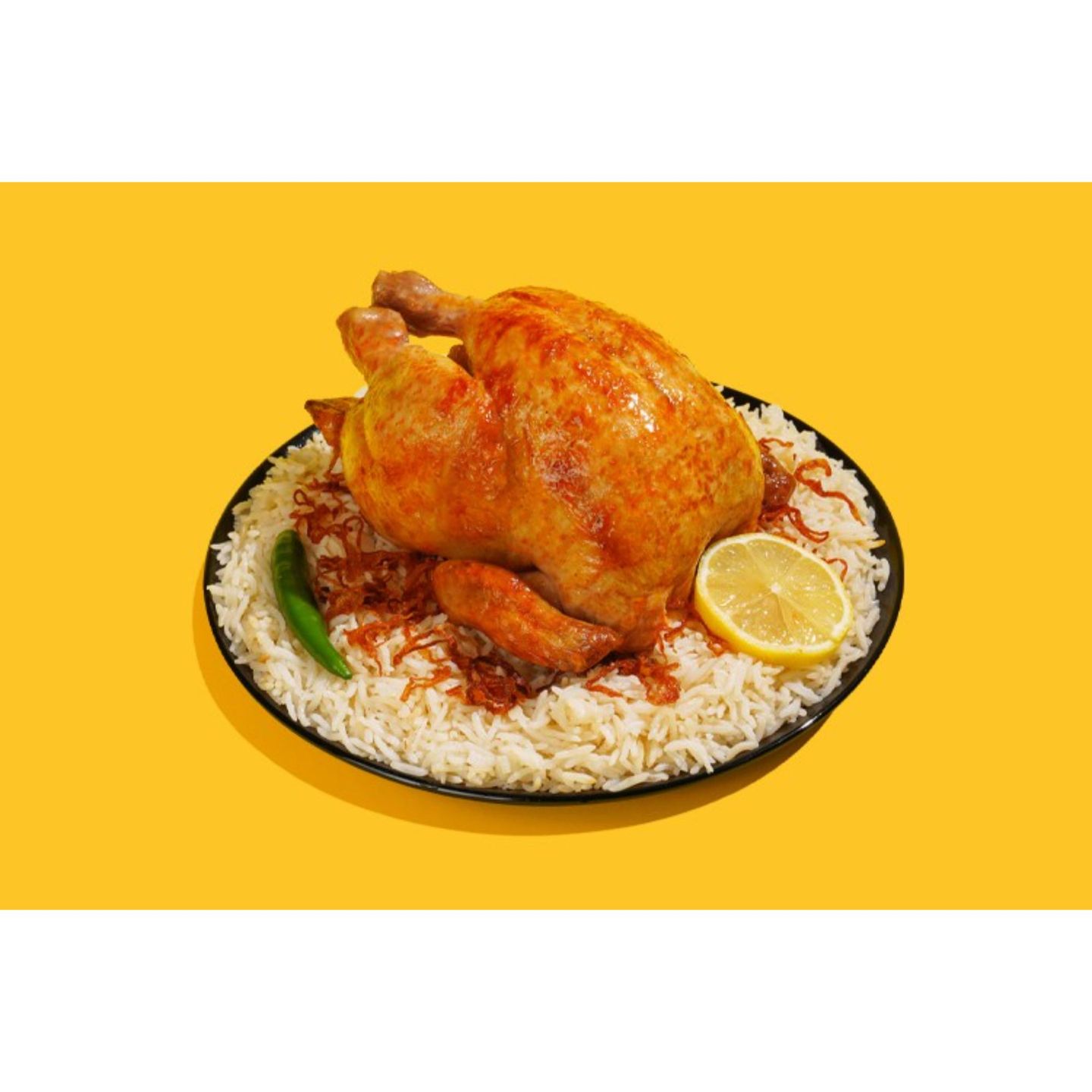 Whole Grilled Chicken With Rice