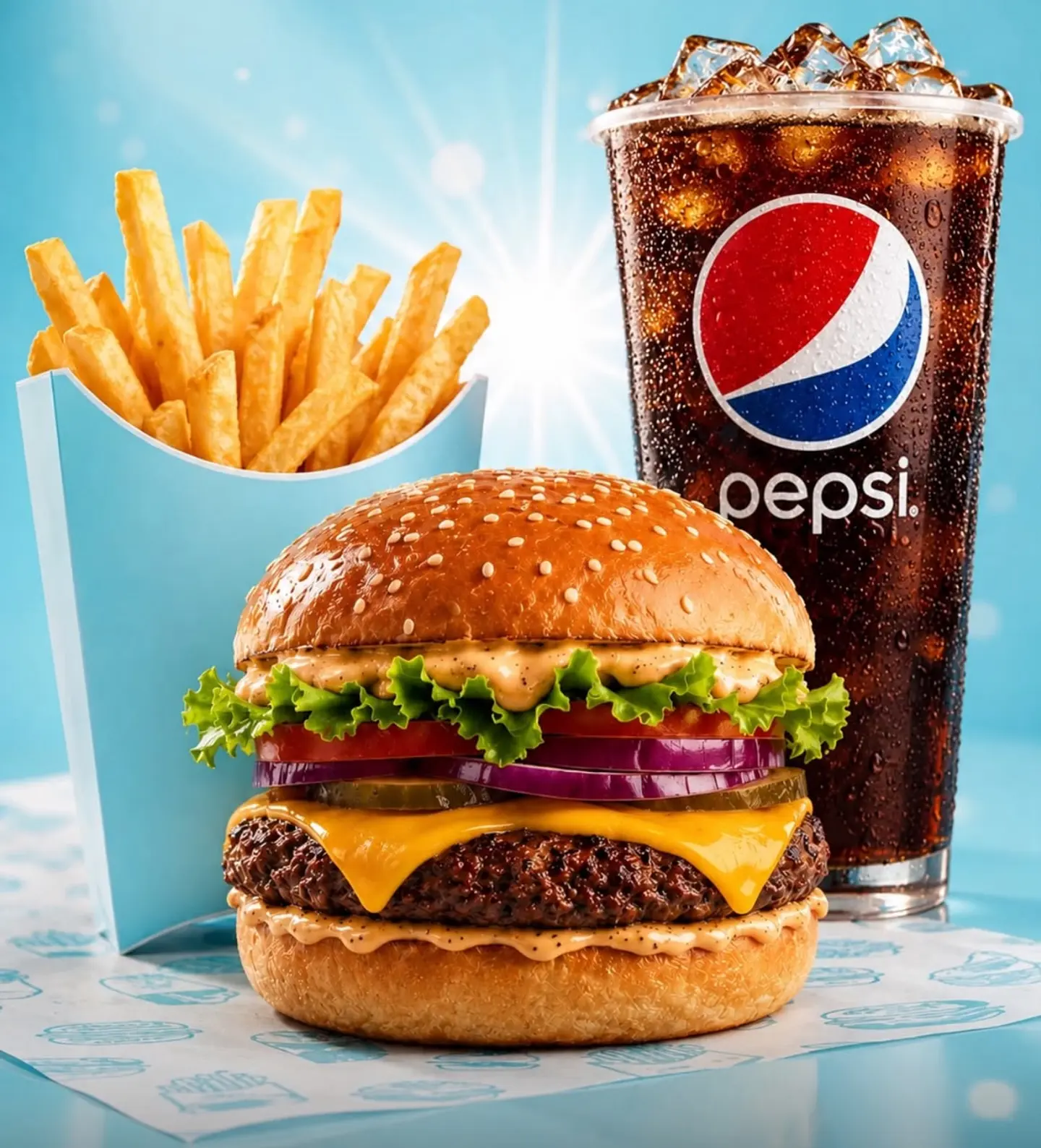 Burger Mashi Meal Singel   Meat