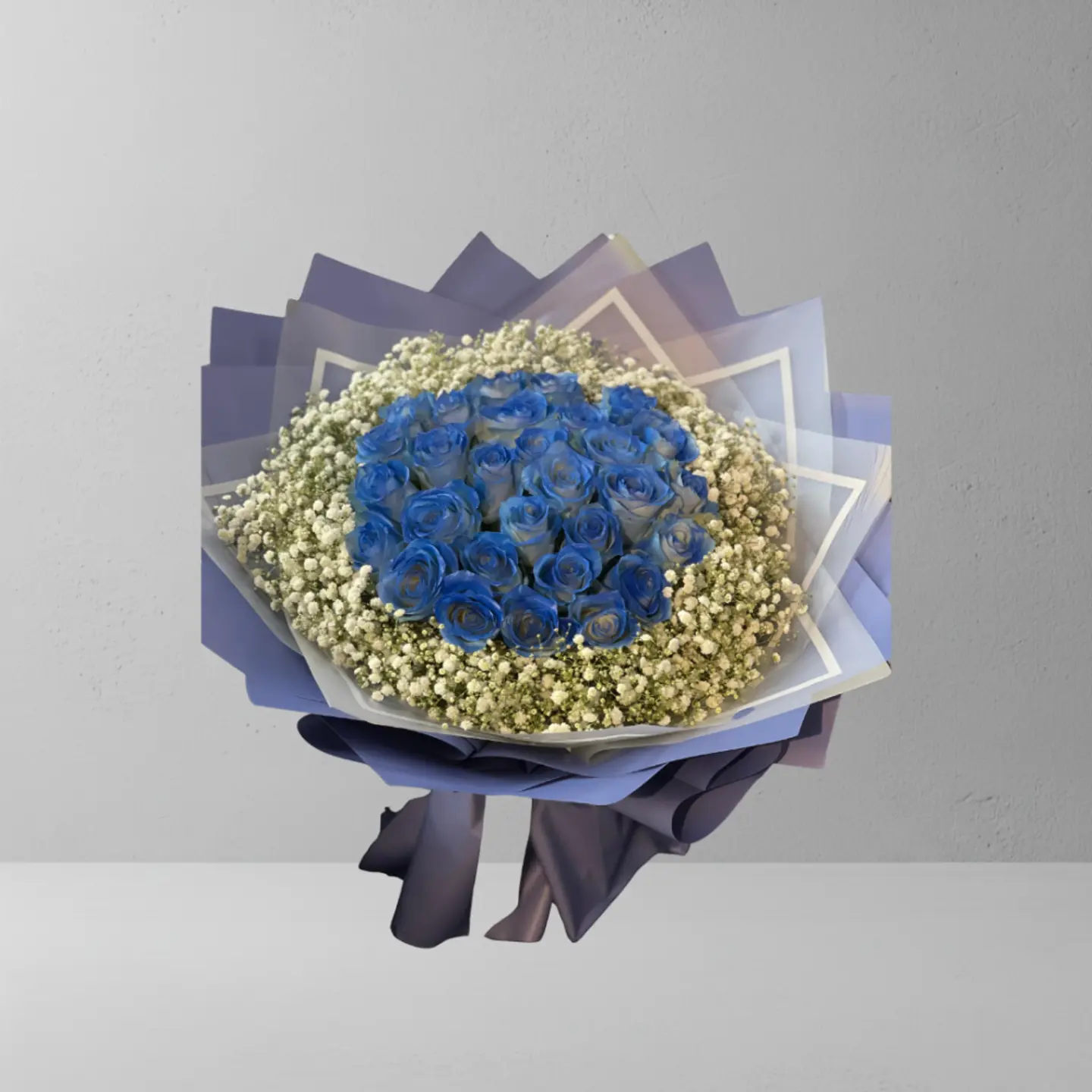 أزرق مع جبسوفيليا