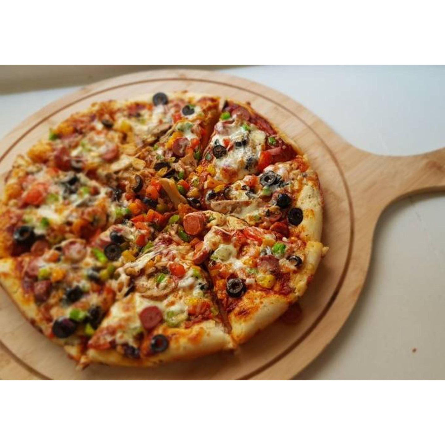 Vegetable Hot Dog Pizza