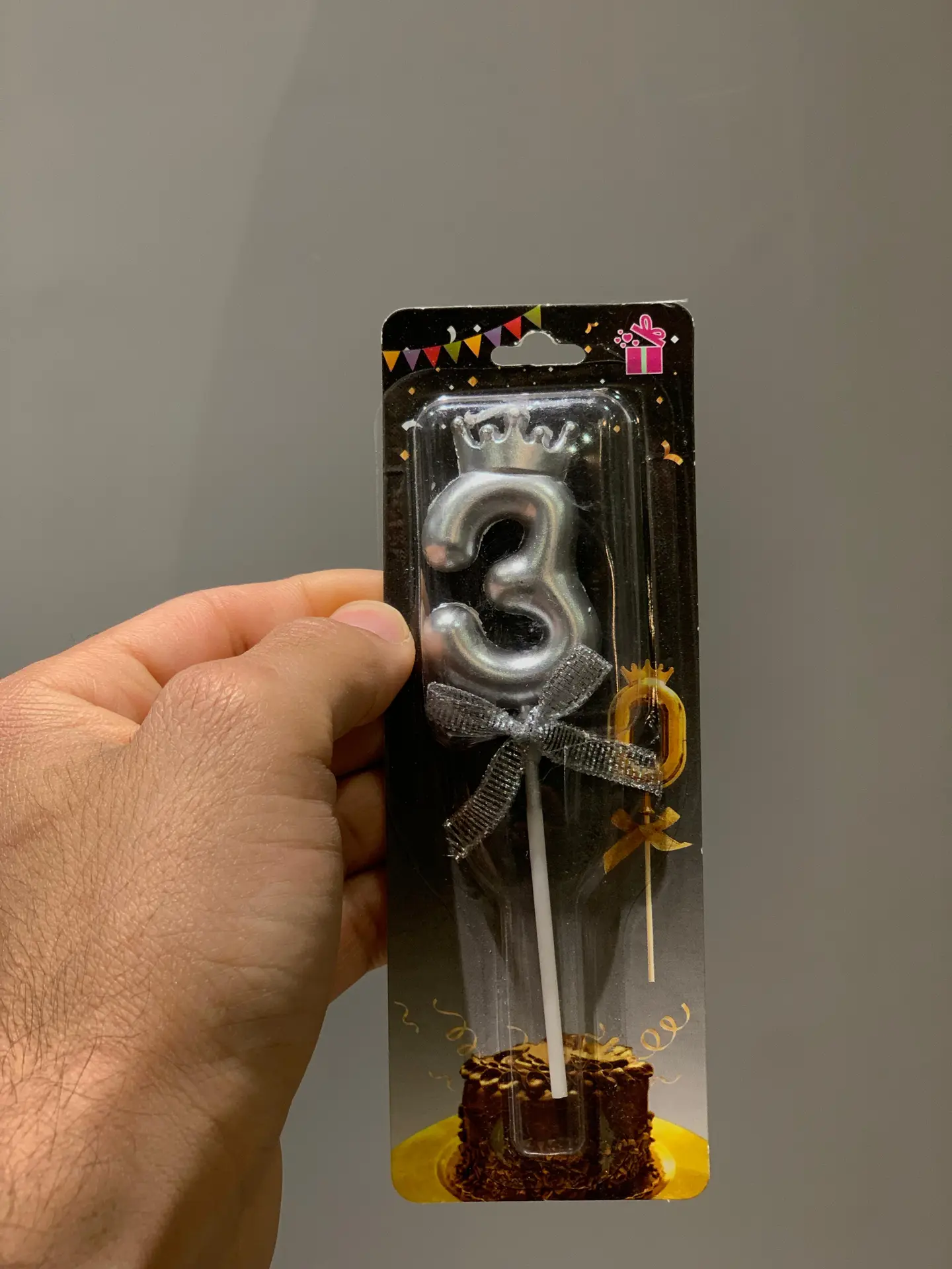 Silver Number Candles