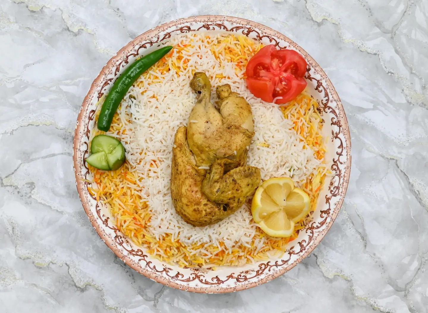 Half Madfoon Chicken With Rice