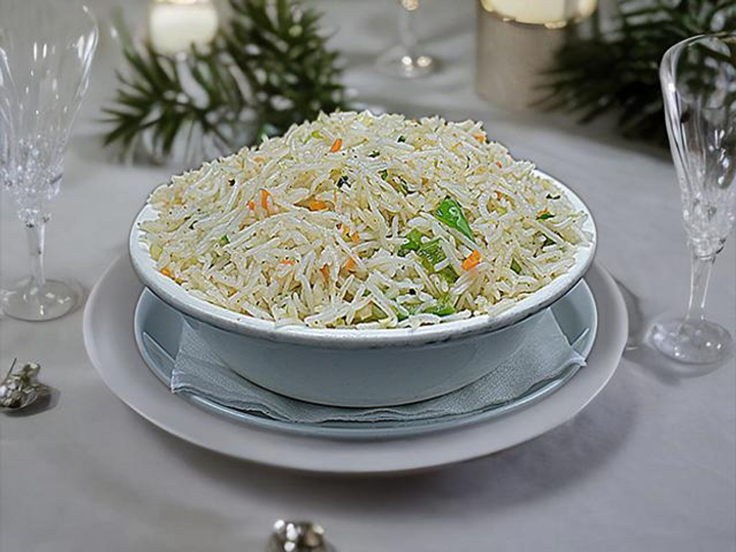 أرز مقلية مع خضار