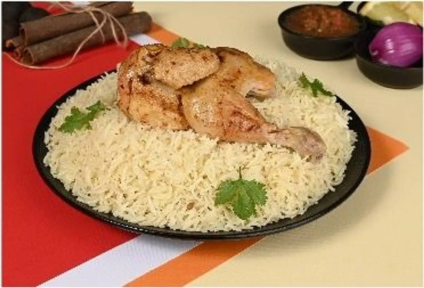 نصف حبة دجاج كبسة