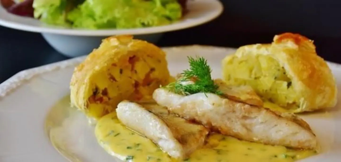 Fish Fillet With Mushrooms And Cream