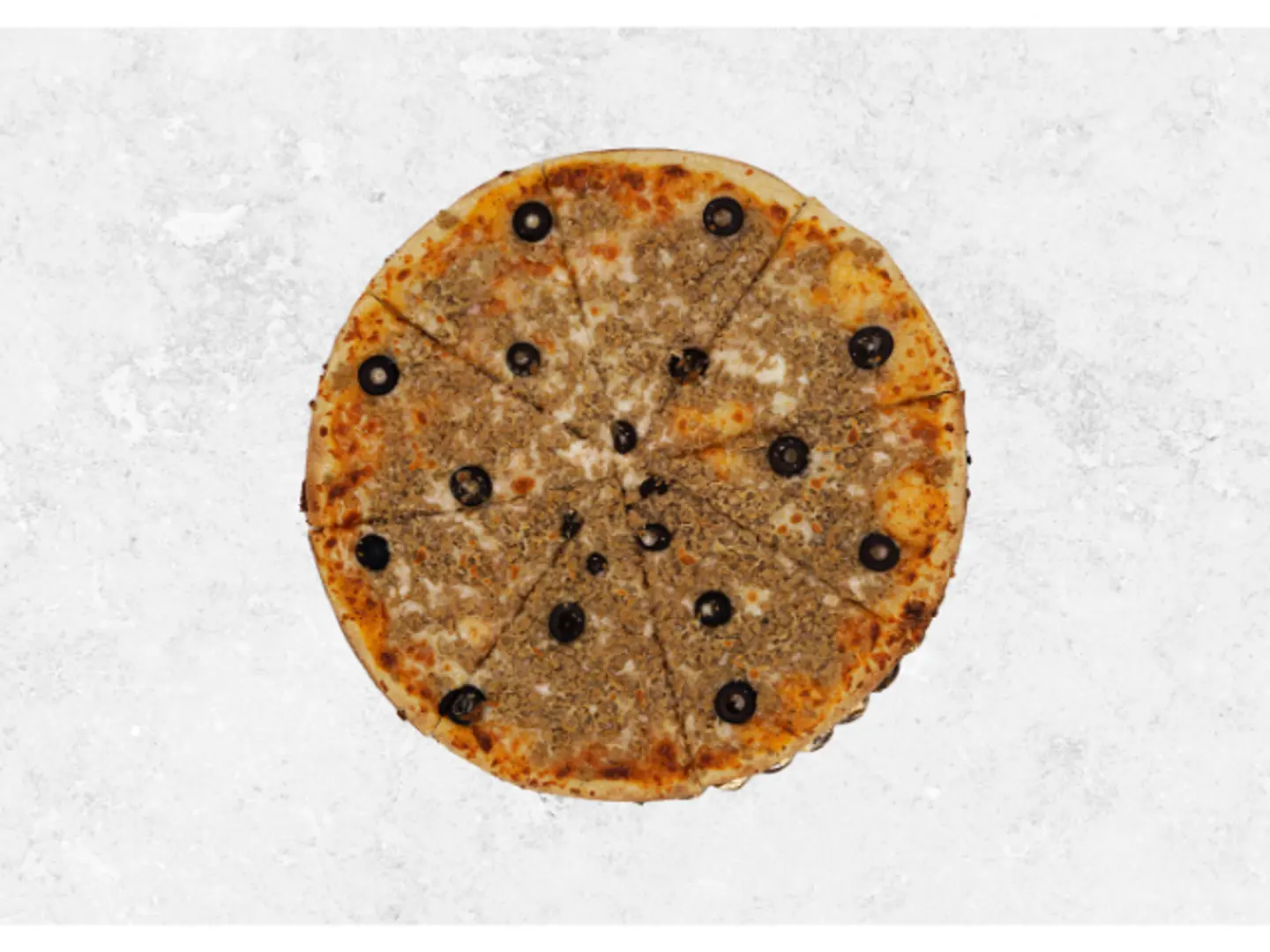 بيتزا قطع لحم بالجبن السائل - وسط