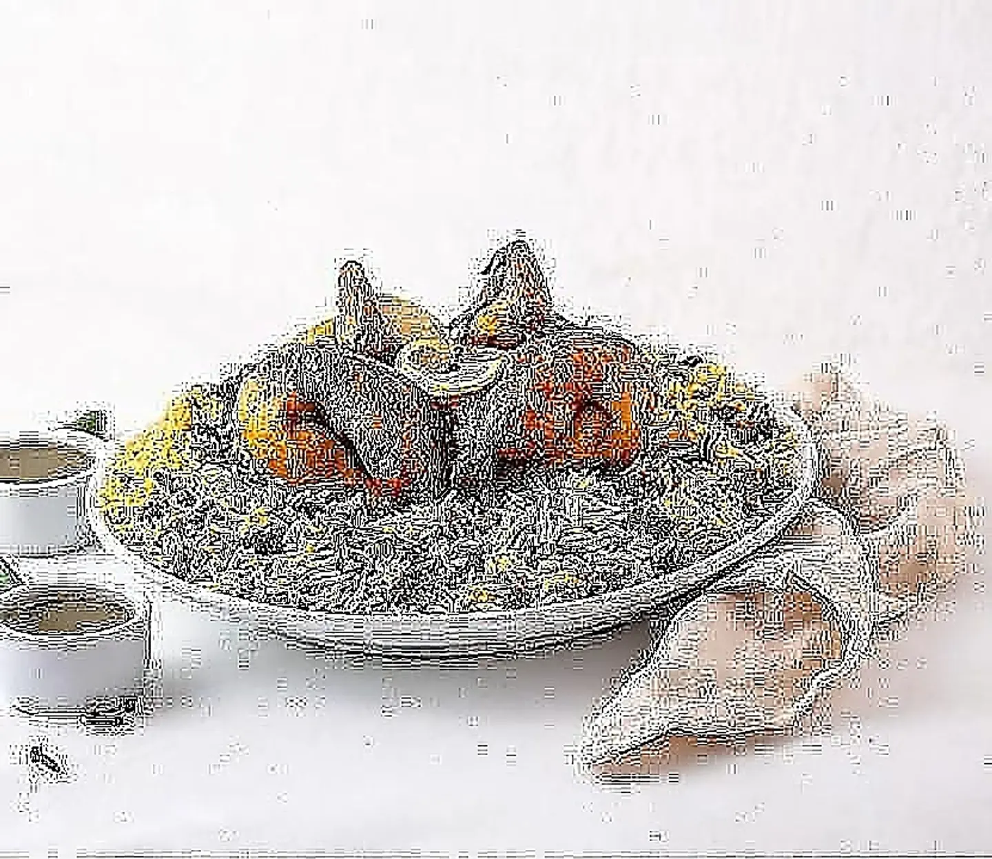 حبة دجاج مظبي مع ارز شعبي