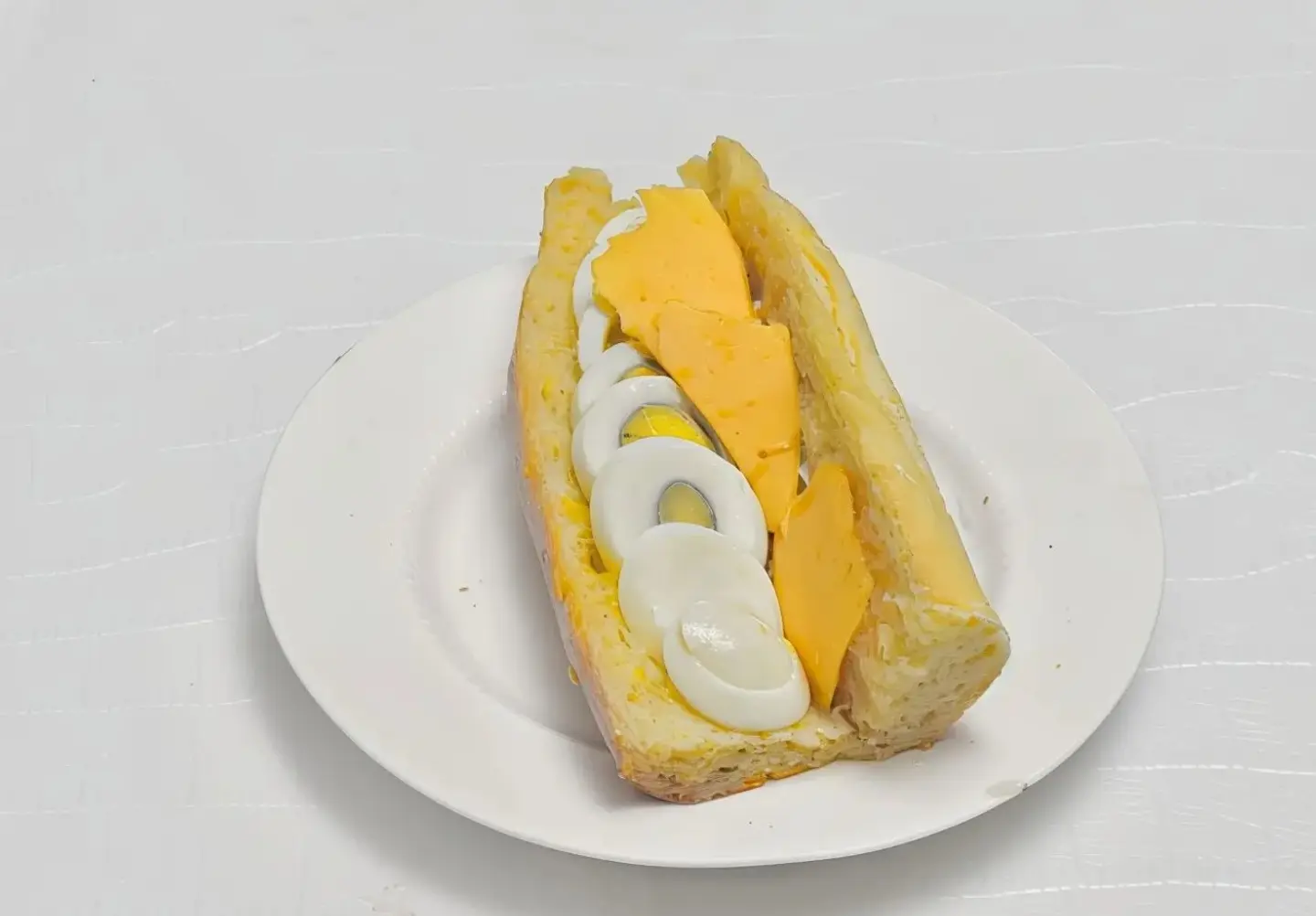 Boiled Egg With Cheese Sandwich