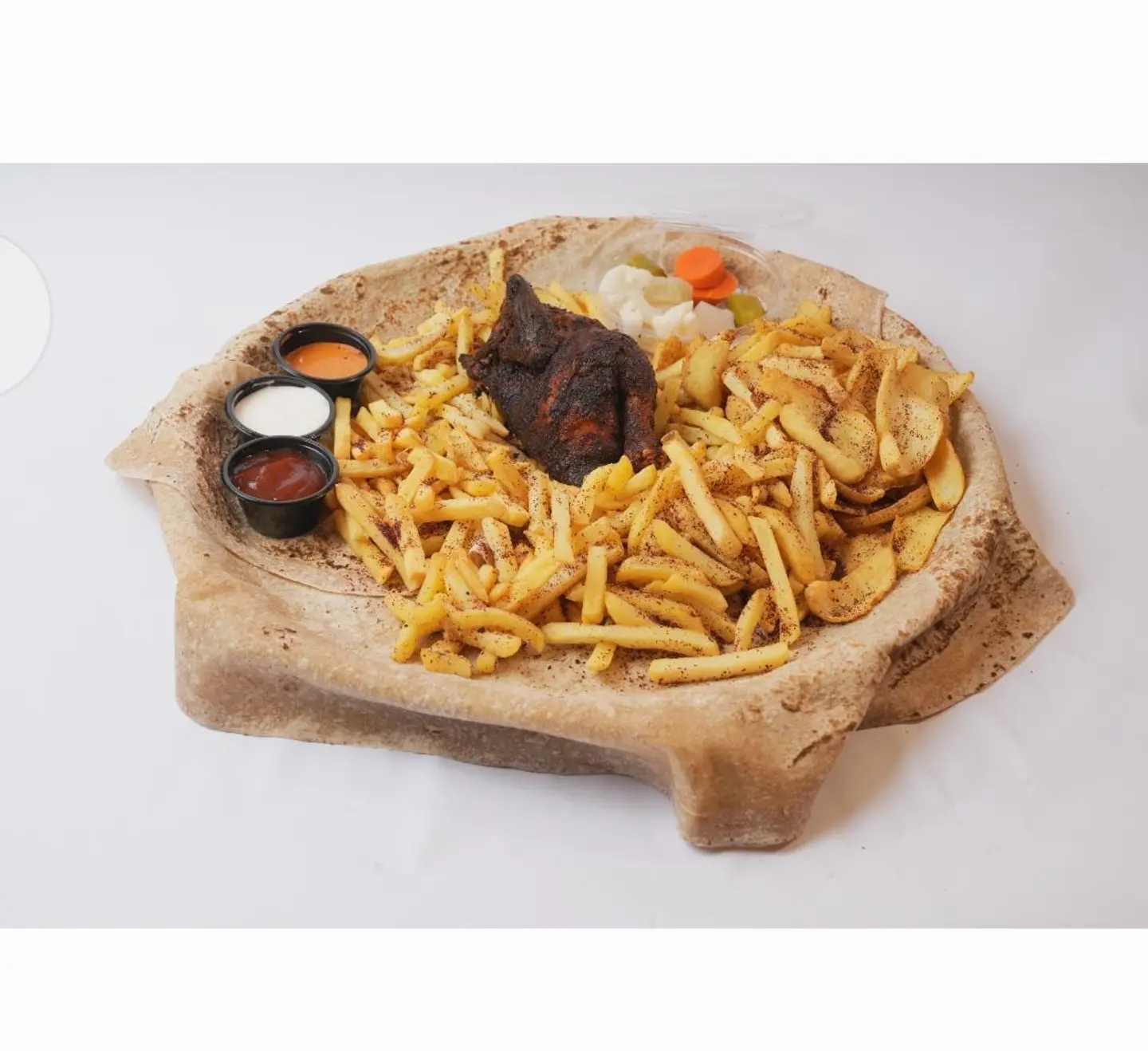 نصف شواية مقلي