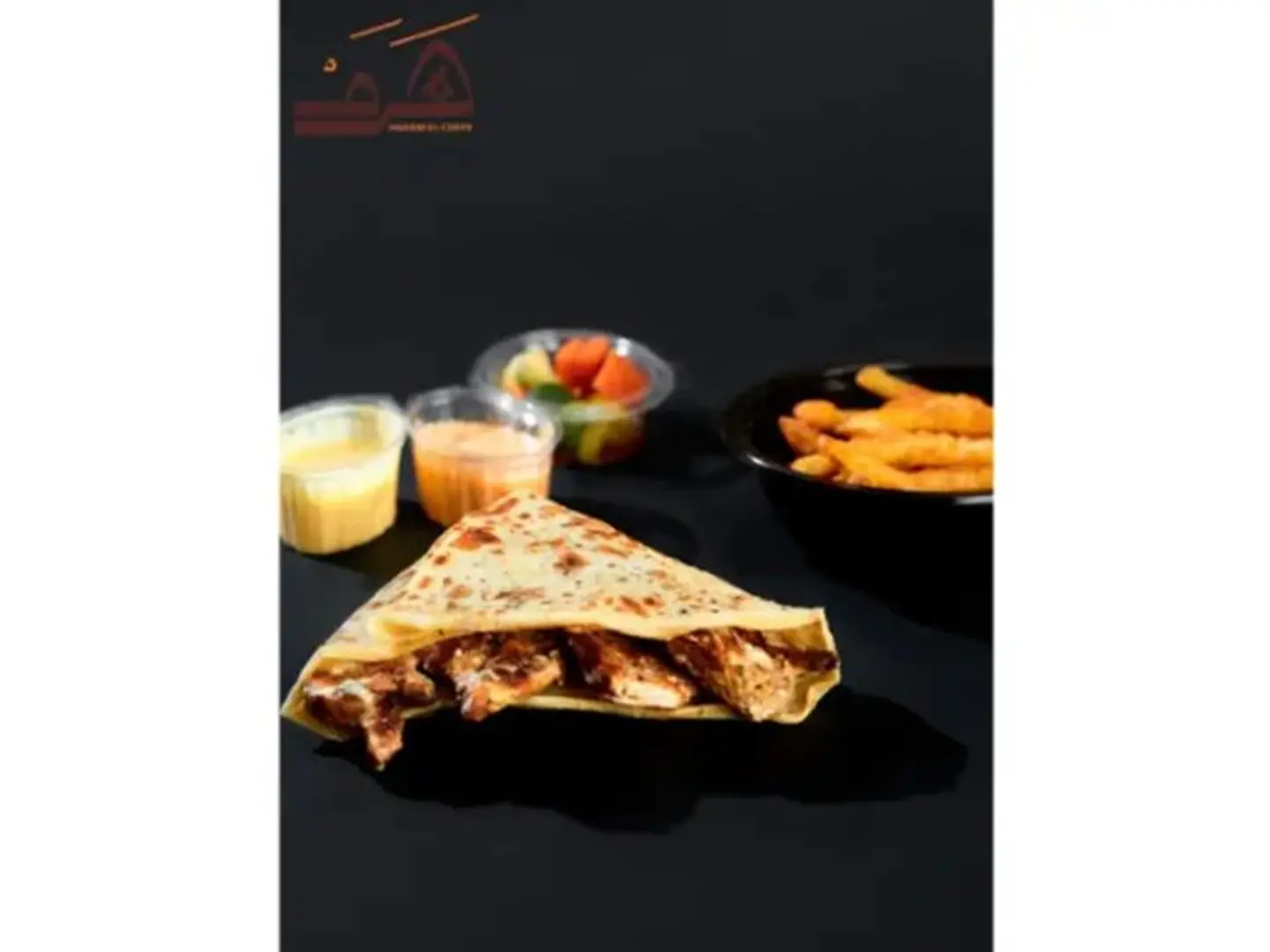 Grilled Chicken Breast Crepe On Charcoal