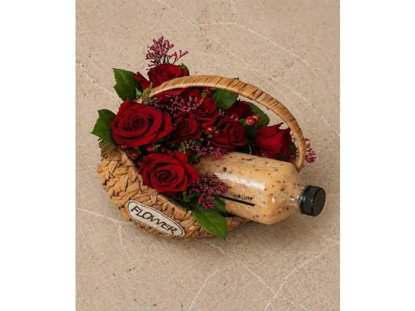 Flower Basket With Juice
