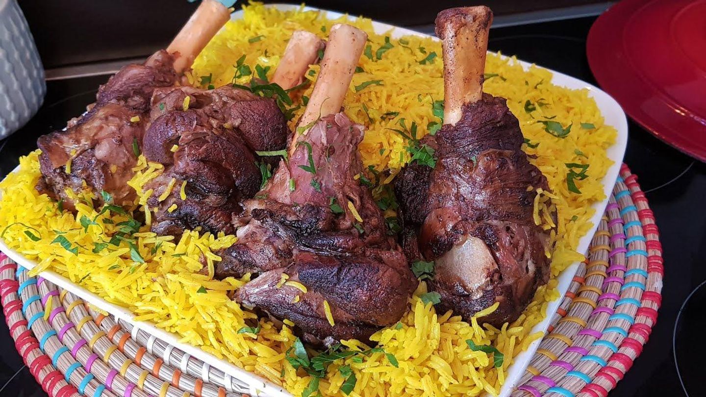 موزه مشويه على الفحم مع الارز