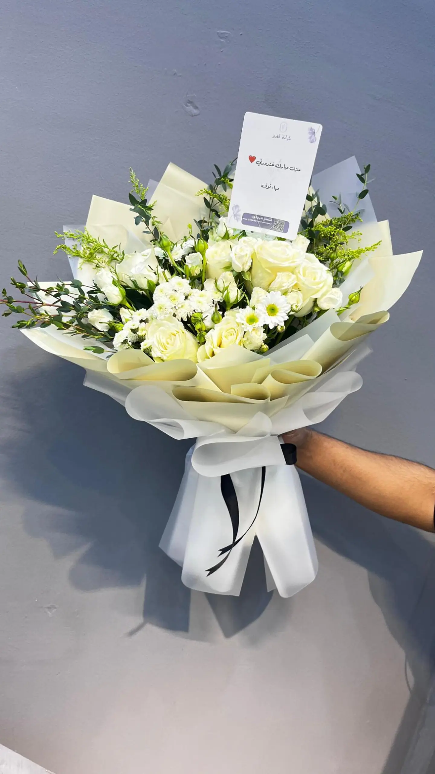 بوكيه ورد ابيض ٣